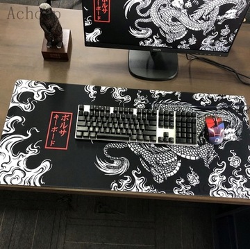 Большой коврик для мыши XXL, игровой коврик Dragon, противоскользящий на столе