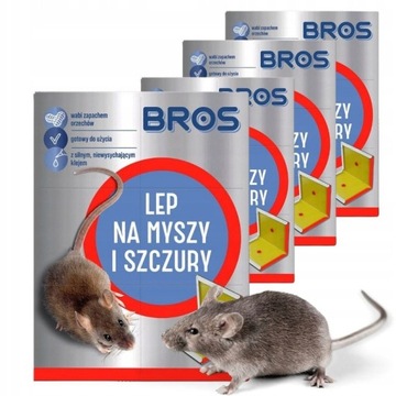 LEP NA MYSZY SZCZURY PUŁAPKA KLEJOWA LEPOWA BROS x 4 opakowań