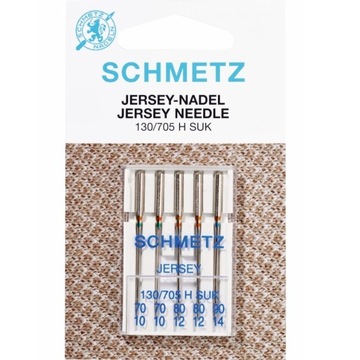 Igły półpłaskie Schmetz 130/705H SUK jersey MIX