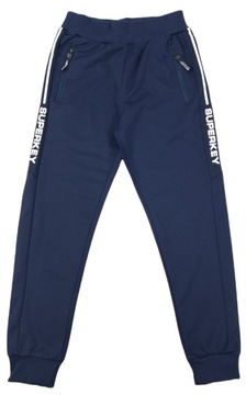 SPODNIE dresowe chłopięce DRESY JOGERY 158