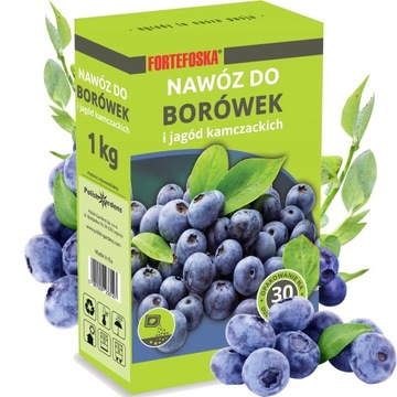 NAWÓZ DO BORÓWEK I JAGÓD KAMCZACKICH FORTEFOSKA 1KG GRANULAT BARDZO WYDAJNY
