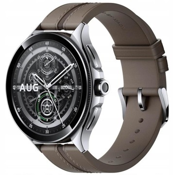 Умные часы Xiaomi Watch 2 Pro Silver с кожаным ремешком