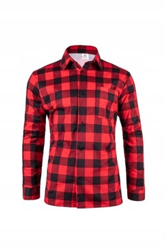 KOSZULA FLANELOWA BAWEŁNIANA POLSKA PRODUKCJA czerwona R. 4XL