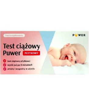 Test ciążowy Puwer Płytkowy Wynik w 3 minuty 1 sztuka