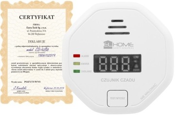 CD-92B8 LCD Czujnik czadu, Tlenku węgla, CO ElHome