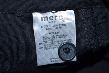 MERC LONDON WINSTON BLACK JEANS MEN NEW 28/34