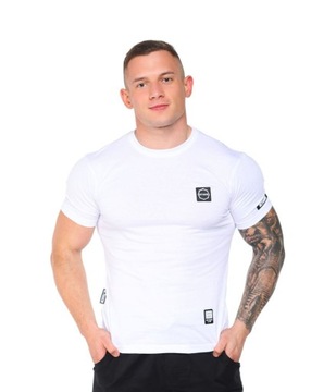 T-SHIRT OCTAGON SMALL LOGO BIAŁY L