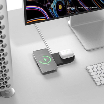Hub ładujący Elago Duo do urządzeń Apple (MagSafe) Czarny
