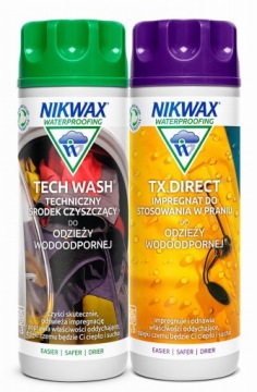Zestaw do pielęgnacji Nikwax Twin Pack: Tech Wash+TX Direct Wash-In 2x300ml