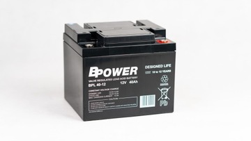 Akumulator żelowy 12V 40Ah BPL40-12 BPOWER