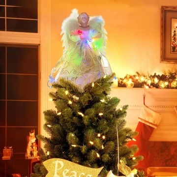 Рождественская елка Топпер Милая фигурка белого ангела Орнамент