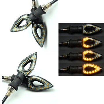 Указатели поворотов MOTORCYCLE ARROW 12 LED 4 шт. КОМПЛЕКТ ПОИГРАНИТЕЛЕЙ