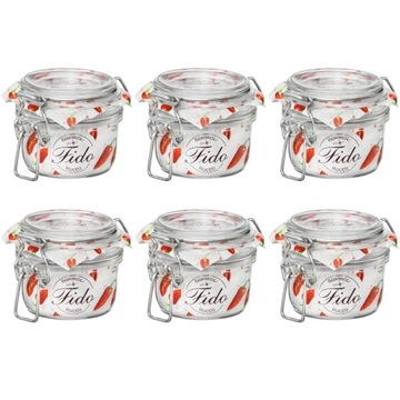 6x SŁOIK SŁOIKI BORMIOLI Z KLAMRĄ PRZETWORY 125 ML