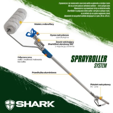 Малярный набор SprayRoller Shark 125 см удлинительная насадка для пистолета