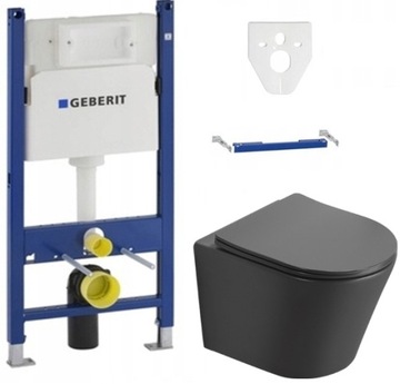 GEBERIT MEXEN RICO MISKA WC SZARA MAT DESKA SLIM