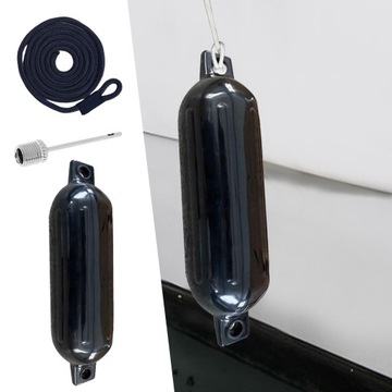 Буй для швартовки лодки, солнцезащитный, 4x16 дюймов, с черной веревкой