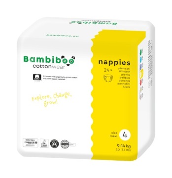ПЕЛЕНКИ BAMBIBOO 4 Набор 3x24 шт. COTTONWEAR 9–14 кг MAXI