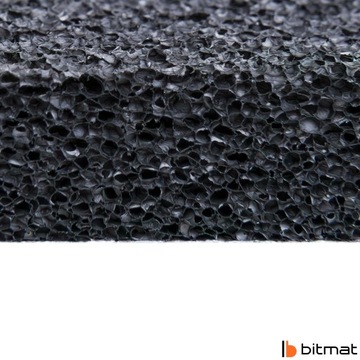 Впитывающий резиновый коврик с полуоткрытыми порами Bitmat 3 мм, эффективный, черный