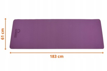 Коврик для упражнений Majestic Sport 183 см x 61 см розовый и фиолетовый