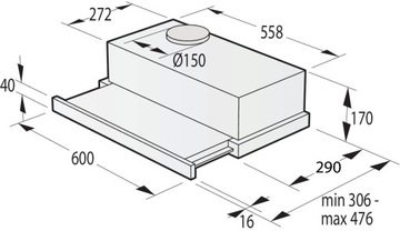 Телескопическая вытяжка GORENJE TH62E4X