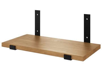 Półka wisząca ścienna LOFT metal i dąb L-140 cm