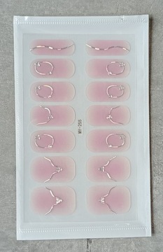 Гелевые наклейки для ногтей, таких как гибридные мраморные обнаженные серебряные стразы