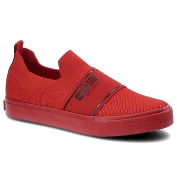 trampki Big Star damskie czerwone slip on JJ274094 R38