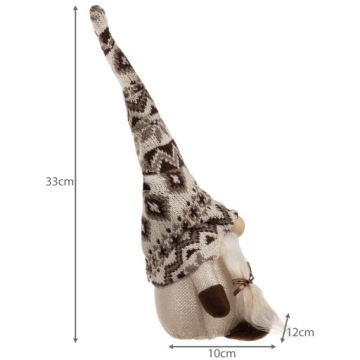 Серый стоящий гном со светодиодом 20354