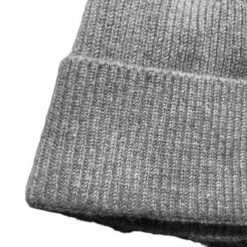 ZARA Szara Czapka Beanie 51% Wełna M / ONE SIZE