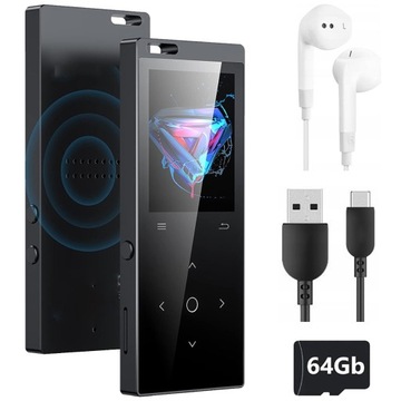 MP4 MP3 СЕНСОРНЫЙ ВИДЕОПЛЕЕР 64 ГБ BLUETOOTH + НАУШНИКИ