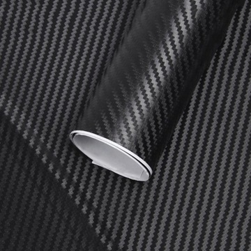 2x УГЛЕРОДНАЯ ФОЛЬГА 5D ЧЕРНЫЙ ШПОН 150x50 КАРБОН