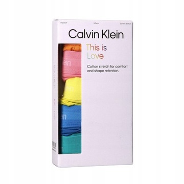Slipy męskie CALVIN KLEIN kolorowe w zestawie 5 sztuk - M