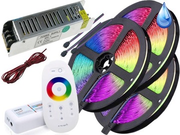 ZESTAW 900LED Taśma 15M RGB BIAŁY Wodoodporny IP65