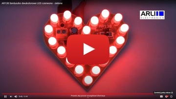 AR138 Двухцветное светодиодное сердце для уроков пайки