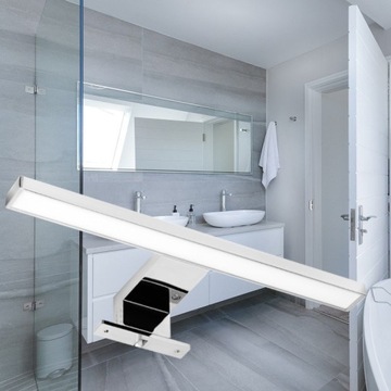 СВЕТОДИОДНЫЙ НАСТЕННЫЙ СВЕТИЛЬНИК ДЛЯ ВАННОЙ ХРОМИРОВАННАЯ ЛАМПА ДЛЯ ЗЕРКАЛЬНОГО ШКАФА 2в1