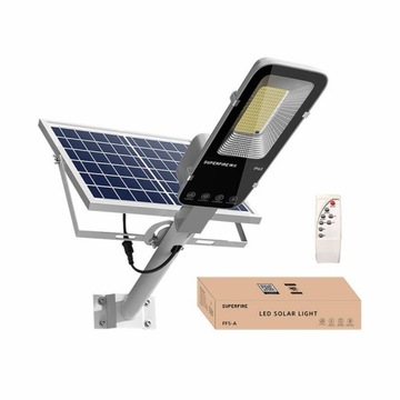 SUPERFIRE MOCNA LAMPA SOLARNA LED 63W PANEL SŁONECZNY ZEWNĘTRZNA PILOT