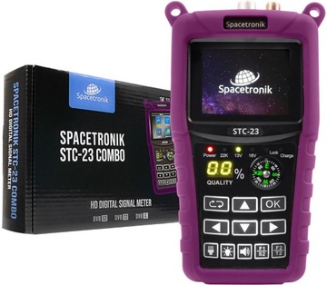 MIERNIK SYGNAŁU SATELITARNEGO DVB-S/S2/C DVB-T/T2 Spacetronik STC-23 COMBO
