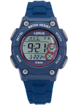 MĘSKI ZEGAREK LORUS R2331PX9 NIEBIESKI SPORTOWY DATOWNIK STOPER ALARM