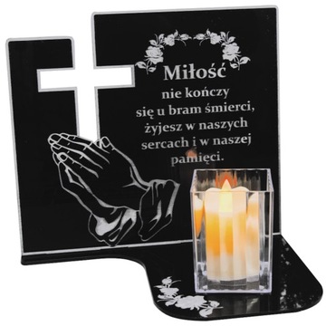 ZNICZ LED Z LAMPIONEM LED STATUETKA LED SENTENCJA