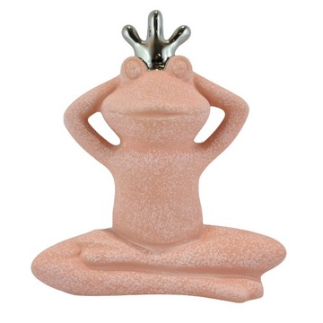 FIGURKA ŻABA RÓŻOWA MEDYTACJA JOGA 12,5 CM