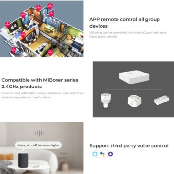 WIFI Bridge Router WL-BOX2 2,4 ГГц Tuya Alexa ANDROID iOS MiBoxer Milight