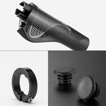 КОМПЛЕКТ НАРУЧОК НА РУЛЬ ROCKBROS ЭРГОНОМИЧНЫЕ ПРОФИЛИРОВАННЫЕ УГЛОВЫЕ РУЧКИ