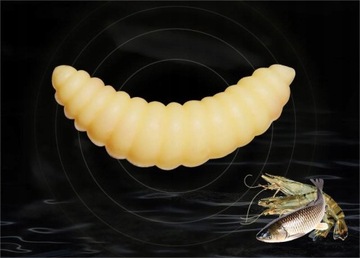 Искусственные черви WHITE BAIT Bait PINKA Flies LARVA Набор 100 шт.