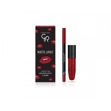 Golden Rose Matte Lipkit Zestaw do ust SCARLET RED