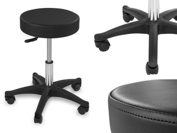 Physa AVERSA косметический вращающийся табурет на колесиках, черный