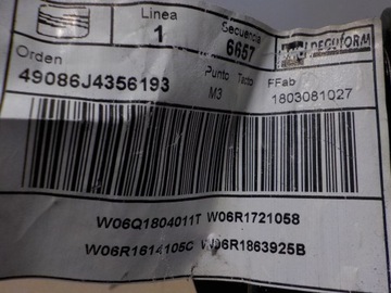 SEAT IBIZA IV 1.4B 2009 ПЕДАЛЬ ТОРМОЗА 6R1721058