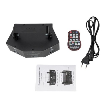 9-глазная вспышка для дискотеки, сценический светильник RGB DMX512, стробоскопическое освещение