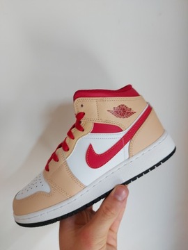 Buty Nike Air Jordan 1 Mid r.38 Beżowe Kremowe