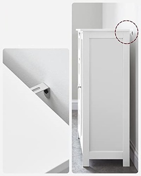 МНОГОФУНКЦИОНАЛЬНЫЙ БЕЛЫЙ ШКАФ В СКАНДИНАВСКОМ СТИЛЕ 30 x 30 x 82 см