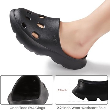 ТАПОЧКИ ЖЕНСКИЕ POSEE LIGHT EVA FOAM ЧЕРНЫЕ СЛИПОНЫ 37-38 24 СМ